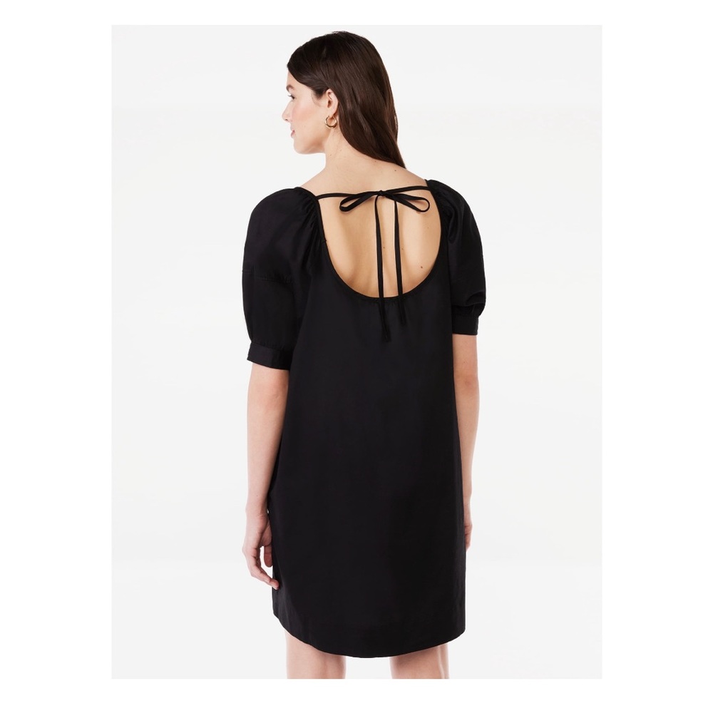 NWT! SQUARE NECK MINI DRESS WITH PUFF SLEEVE!